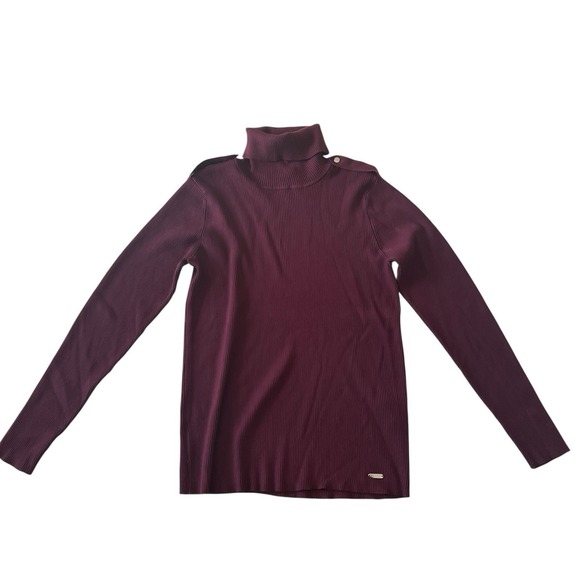 Calvin Klein Sweaters - Calvin Klein Women's Size L Purple Plum Sweater Turtle Neck Long Sleeve Capsule‎